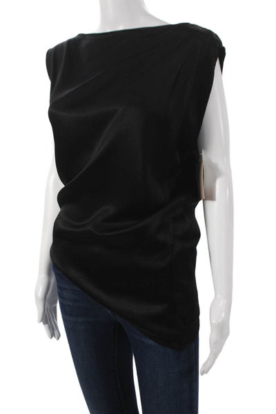 Cali Dreaming Womens Boat Neck Sleeveless Tunic Black Size XS