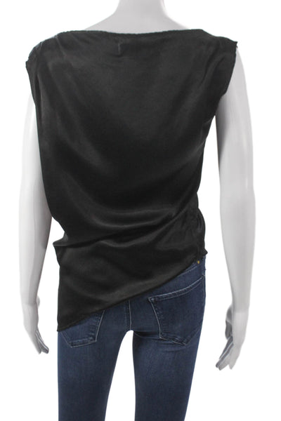 Cali Dreaming Womens Boat Neck Sleeveless Tunic Black Size XS