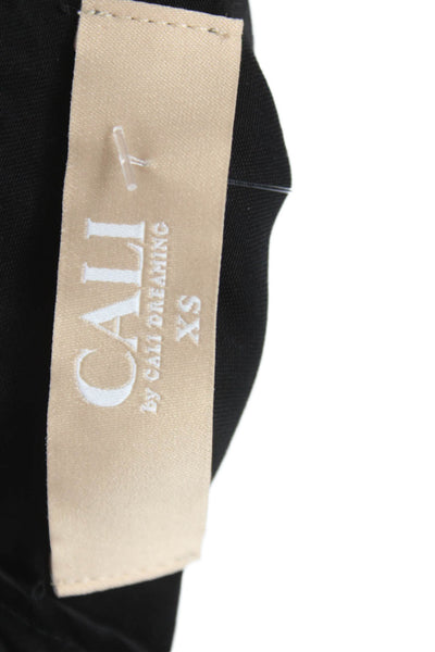 Cali Dreaming Womens Boat Neck Sleeveless Tunic Black Size XS