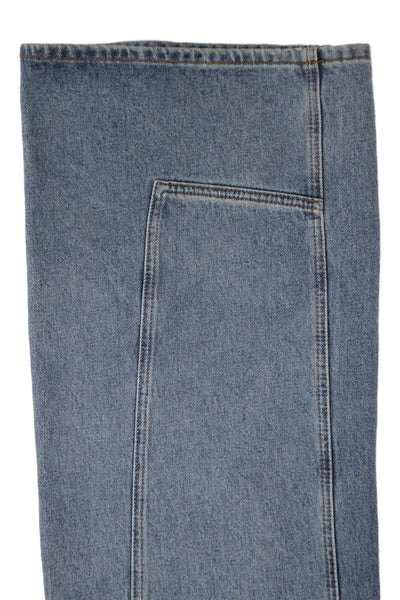 Loewe Women Wide-Leg Jeans Blue Cotton High Rise Size 38