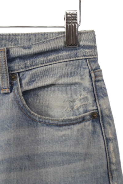 Moussy Women Straight Jeans Blue High Rise 100% Cotton Inseam 30 Size 26