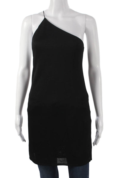 GAUGE81 Women One Shoulder Sleeveless Viscose Tunic Black Size M
