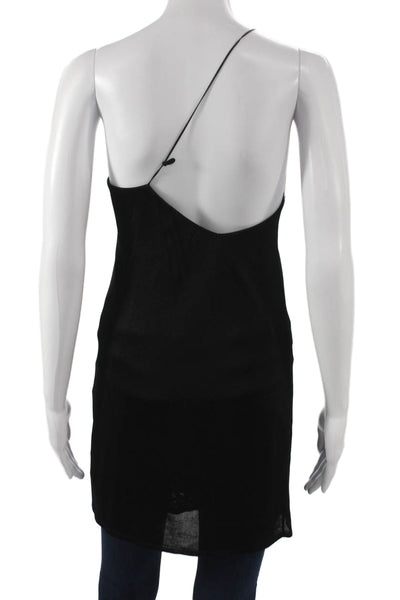 GAUGE81 Women One Shoulder Sleeveless Viscose Tunic Black Size M