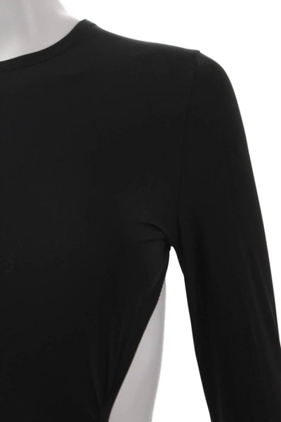 Balenciaga Womens Bodycon Short Black Long Sleeve Round Neck Dress Size M