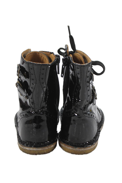 Emile Et Ida Baby Walker PePe Girls Glitter Boots Black Gold Size 22 26 Lot 4