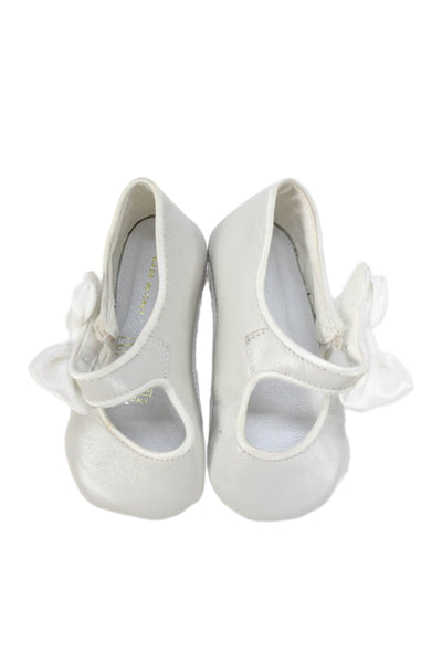 Harrods Emmy Girls Leather Mary Jane Ballet Flats White Silver Size 16 18 Lot 3