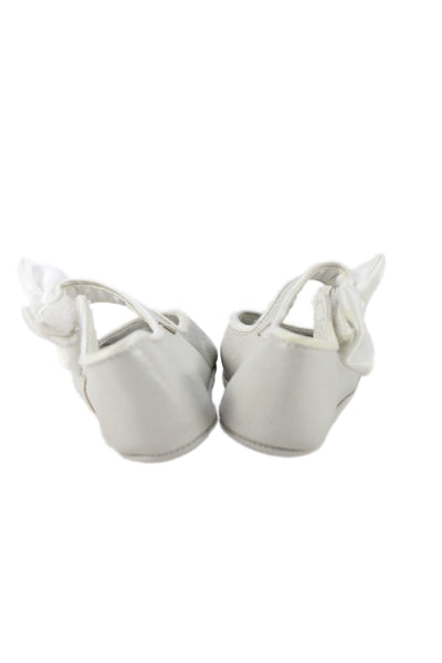 Harrods Emmy Girls Leather Mary Jane Ballet Flats White Silver Size 16 18 Lot 3