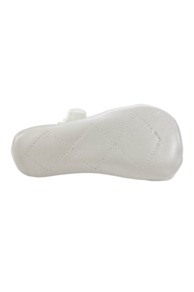 Harrods Emmy Girls Leather Mary Jane Ballet Flats White Silver Size 16 18 Lot 3