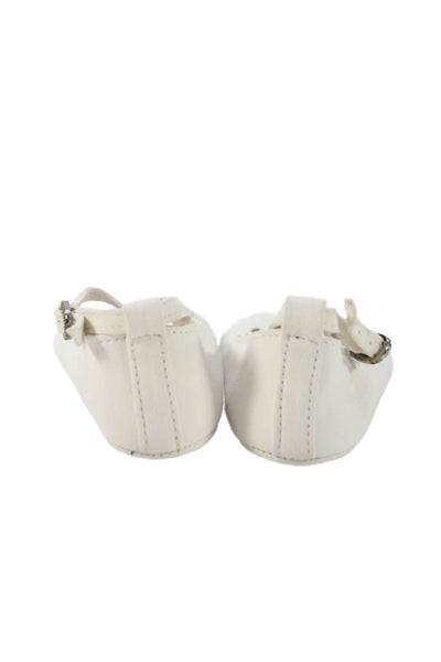 Harrods Emmy Girls Leather Mary Jane Ballet Flats White Silver Size 16 18 Lot 3
