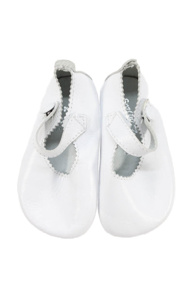 Harrods Emmy Girls Leather Mary Jane Ballet Flats White Silver Size 16 18 Lot 3