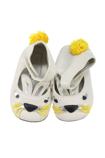 Stella McCartney Kids Elephantito Girls Ballet Flats White Beige Size 17 2 Lot 3