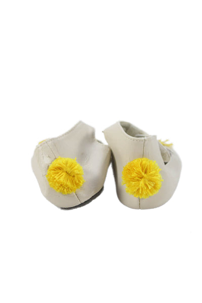 Stella McCartney Kids Elephantito Girls Ballet Flats White Beige Size 17 2 Lot 3