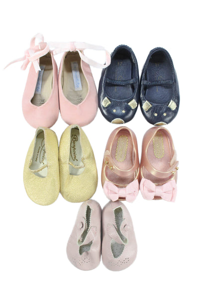 Little Marc Jacobs Bonpoint Melissa Girls Ballet Flats Navy Pink Size 17 3 Lot 5