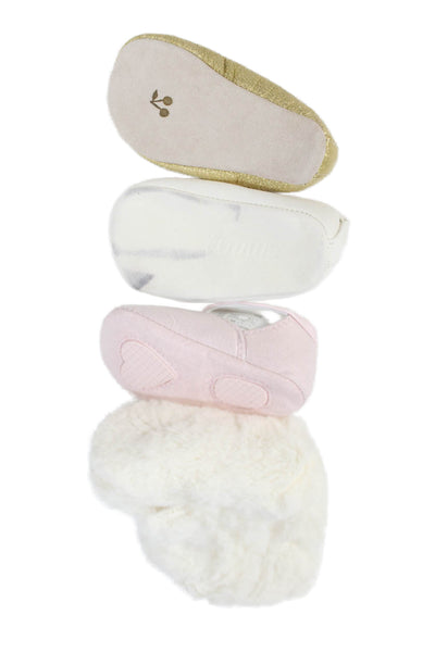 Mayoral Bonpoint Girls Baller Flats Boots Pink Gold White Size 16 Lot 4