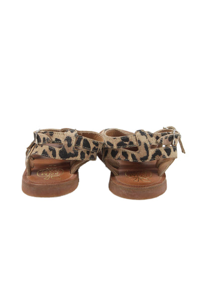 Il Gufo Pom D'Api Golden Pony Girls Sandals Brown White Yellow Size 23 24 Lot 4