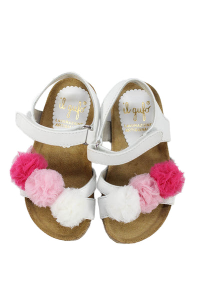 Il Gufo Pom D'Api Golden Pony Girls Sandals Brown White Yellow Size 23 24 Lot 4
