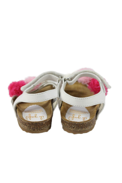 Il Gufo Pom D'Api Golden Pony Girls Sandals Brown White Yellow Size 23 24 Lot 4