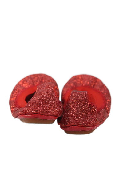 Yosi Samra Bloch Panache Girls Ballet Flats Pink Red Size 7 22 Lot 4