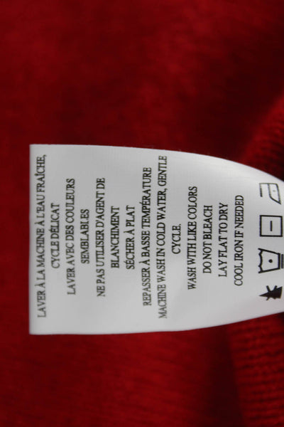 Renuar Womens Crew Neck Pullover Sweater Red Long Sleeve Petite Size XS