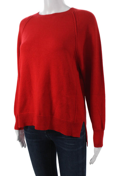 Renuar Womens Pullover Crew Neck Red Long Sleeve Size L