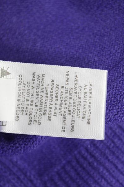 Renuar Women V-Neck Viscose Pullover Sweater Purple Long Sleeve Size XL