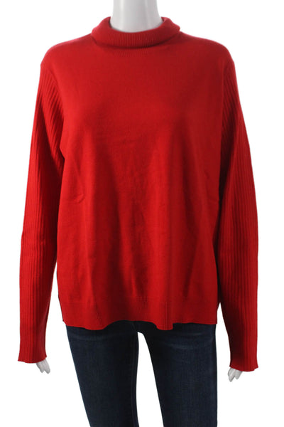 Renuar Womens Red Turtleneck Pullover Sweater Size 2XL