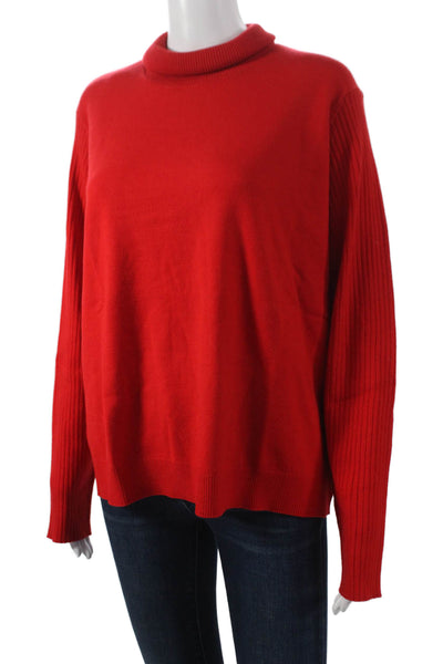 Renuar Womens Red Turtleneck Pullover Sweater Size 2XL