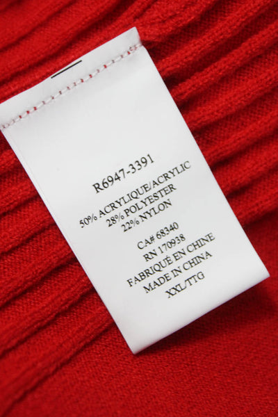 Renuar Womens Red Turtleneck Pullover Sweater Size 2XL