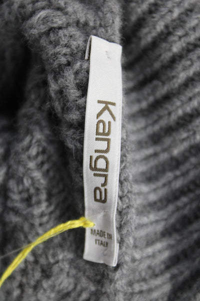 Kangra Womens Sweater Gray Wool Turtleneck Geometric Longsleeve Size 42