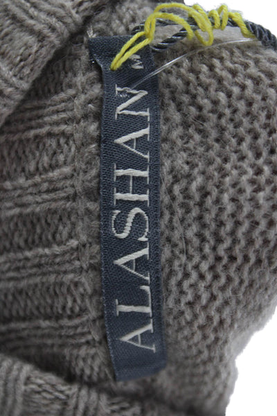 Alashan Womens Merino Pullover Fair Isle Mock Neck Beige Size M