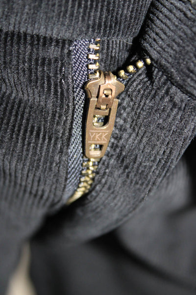 Hiltl Mens Black Corduroy Dress Pants Button Closure Size 36