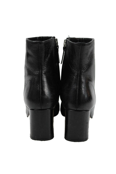 Zara Basic Collection Womens Side Zip Ankle Boots Black Size 37 7