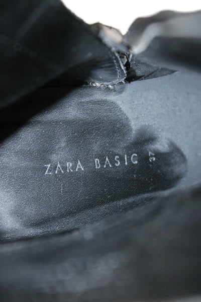 Zara Basic Collection Womens Side Zip Ankle Boots Black Size 37 7