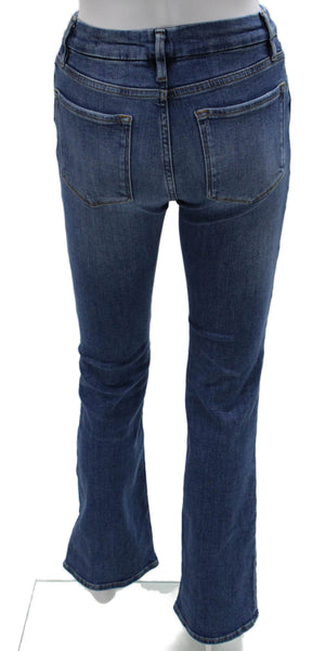 Frame Womens Bootcut Jeans Blue Mid Rise Cotton Zip Inseam 30 Size 26