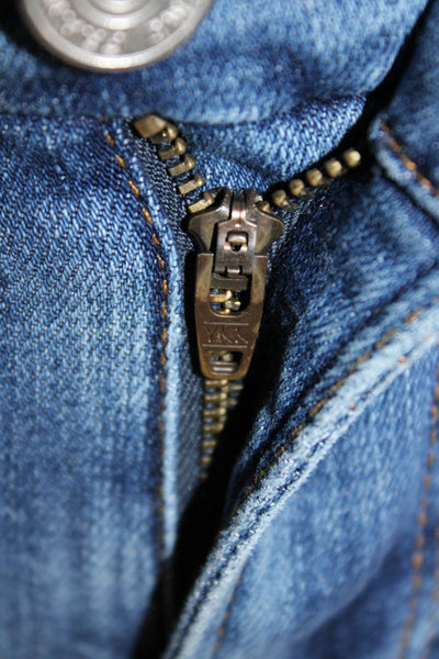 Frame Womens Bootcut Jeans Blue Mid Rise Cotton Zip Inseam 30 Size 26