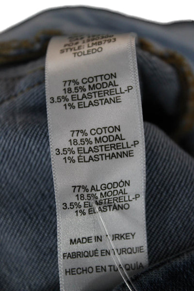Frame Womens Bootcut Jeans Blue Mid Rise Cotton Zip Inseam 30 Size 26