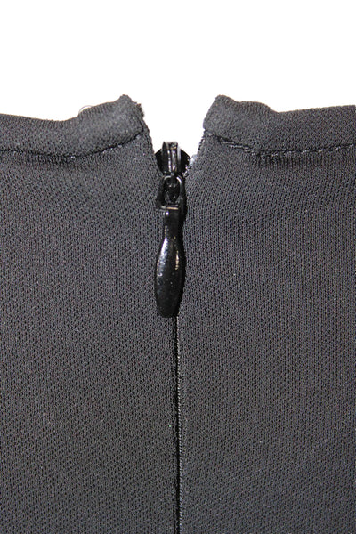 Michael Kors Collection Womens Sheath Dress Black Long Sleeve Knee Size 0