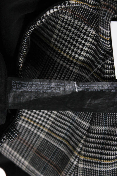 Theory Women Ankle Plaid Viscose Gray Zip Pants Inseam 25 Size 6