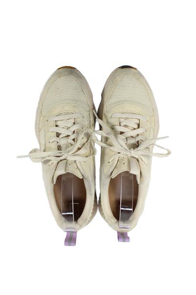 Sorel Womens Suede Kinetic Impact II Wonder Lace Sneakers Beige Size 9.5