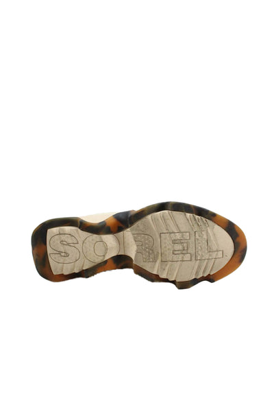 Sorel Womens Suede Kinetic Impact II Wonder Lace Sneakers Beige Size 9.5