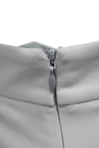 Lafayette 148 New York Women Dress Pants Blue Acetate Zip Solid Size 2
