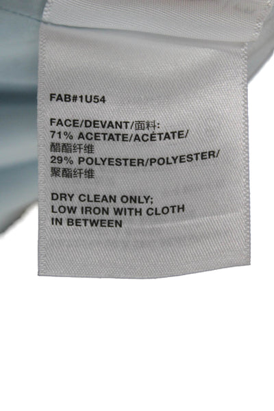 Lafayette 148 New York Women Dress Pants Blue Acetate Zip Solid Size 2