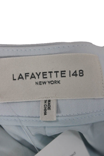 Lafayette 148 New York Women Dress Pants Blue Acetate Zip Solid Size 2