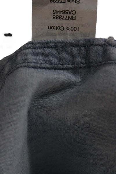 J Crew Women Shirt Dress Blue Cotton Long Sleeve Henley Button Size S