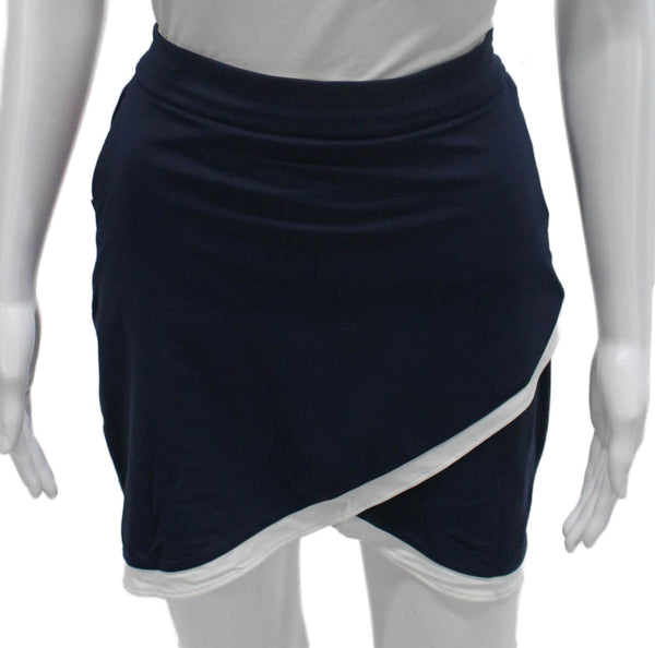 Peter Millar Women Mini Skort Blue Polyester Solid Pull On Size S