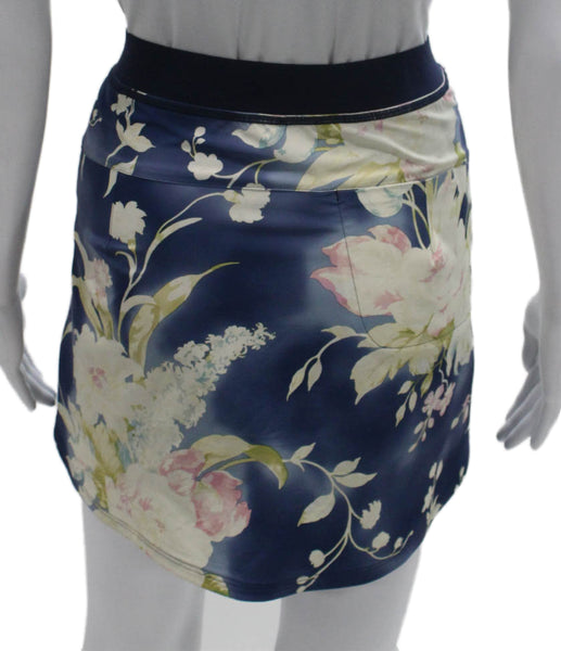 RLX Ralph Lauren Womens Athletic Floral Blue Skort Short Size S Petite