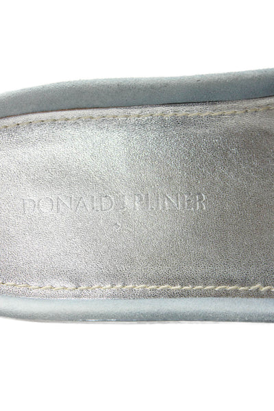 Donald J Pliner Womens Single Strap Embroidered Beaded Slide Sandals White 9