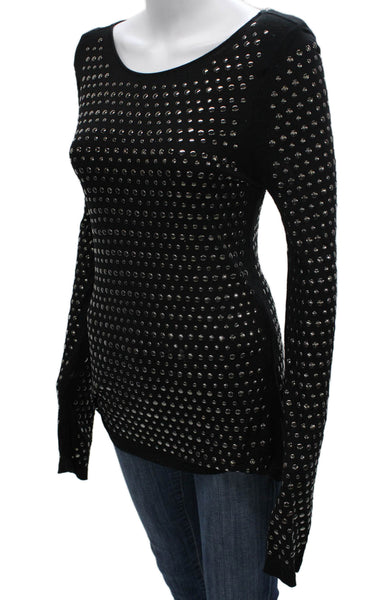 Joie Women Basic Viscose Scoop Neck Long Sleeve Blouse Size S