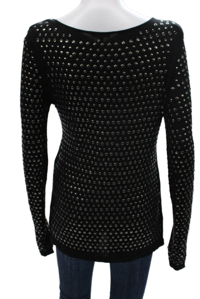 Joie Women Basic Viscose Scoop Neck Long Sleeve Blouse Size S