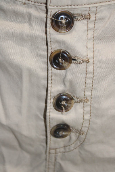 Ba&Sh Women Hot Pants Beige Cotton Size 2
